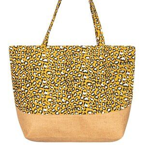 Jute Tote Large Bag Leopard Print 🐆NWT